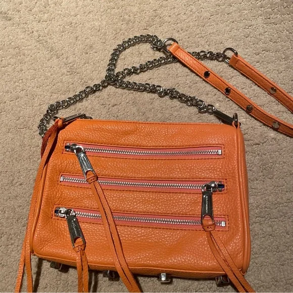 Rebecca Minkoff Mini 5 Zip Cross-body Bag, Orange - Picture 9 of 13